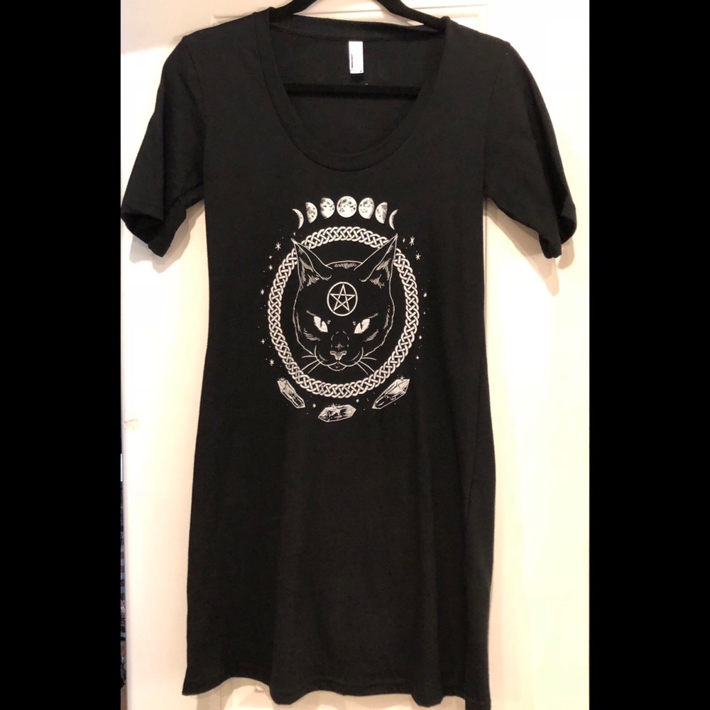 NWOT Cat Coven Magical Protection T-shirt dress